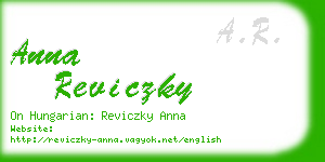 anna reviczky business card